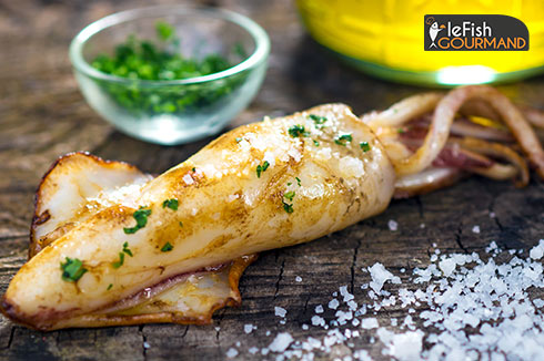 Calamar à la plancha huile d'olive et fleur de sel